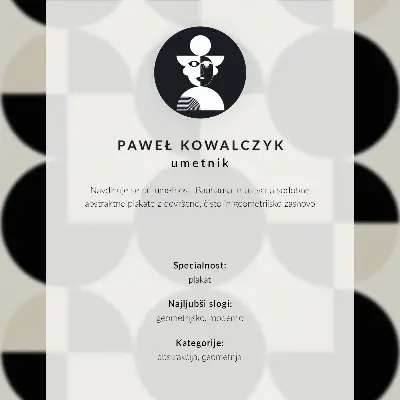 Dekoratyvinis plakatas geometrinės formos moderniu minimalistiniu stiliumi