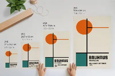 Dekoratyvinis plakatas geometrinės formos moderniu minimalistiniu stiliumi