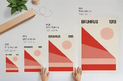 Sieninis plakatas moderni minimalistinė geometrinė kompozicija