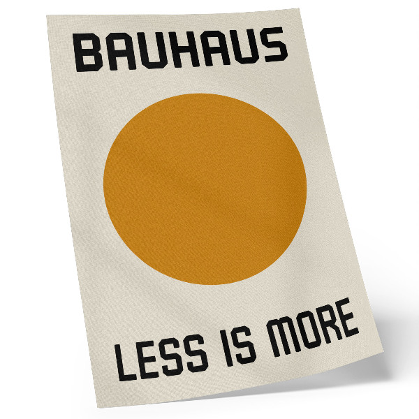 Plakatas svetainei Minimalizmo apskritimo Bauhaus kreminis fonas
