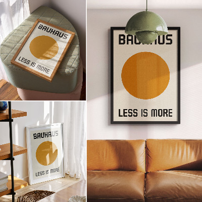 Plakatas svetainei Minimalizmo apskritimo Bauhaus kreminis fonas