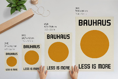 Plakatas svetainei Minimalizmo apskritimo Bauhaus kreminis fonas