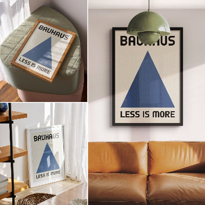 Dekoratyvinis plakatas Bauhaus stiliui vyrauja geometrinis paprastumas