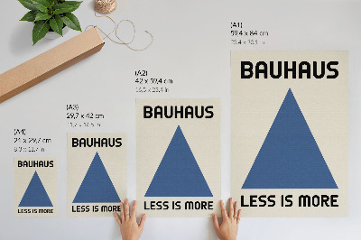 Dekoratyvinis plakatas Bauhaus stiliui vyrauja geometrinis paprastumas