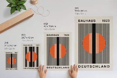 Plakatas svetainei Geometrinis motyvas su juodos ir oranžinės spalvos kontrastu