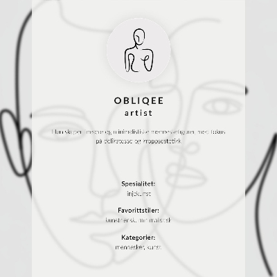 Plakatas Minimalistinės moters kontūro kompozicijos elegancija
