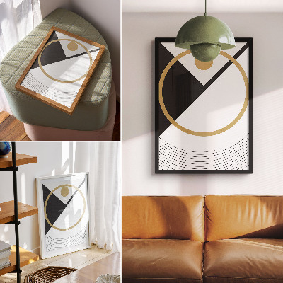 Sieninis plakatas Geometrinis raštas, kontrastingos spalvos, modernus stilius