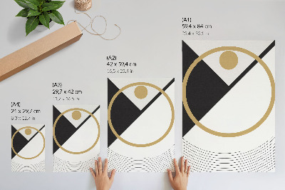 Sieninis plakatas Geometrinis raštas, kontrastingos spalvos, modernus stilius