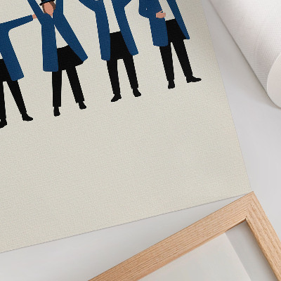 Plakatas svetainei Šiuolaikiniai personažai skandinavišku stiliumi