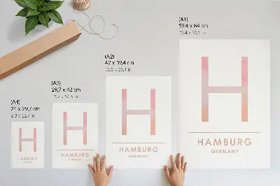 Plakatas minimalistinė raidė H moderniuose pastelinių atspalvių akcentuose