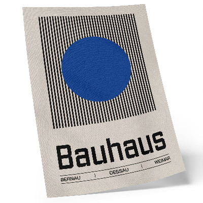 Plakatas Didelis mėlynas apskritimas ant juodų ir baltų linijų