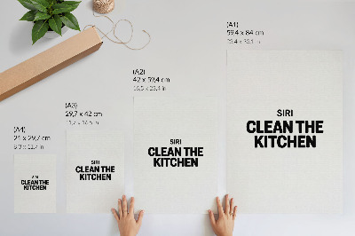 Plakatas svetainei Minimalistinis užrašo kontrastingas motyvas