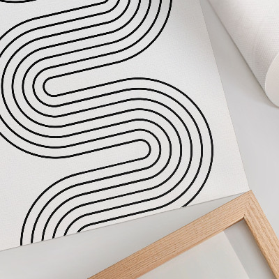 Plakatas Kontrastingos linijos, abstraktus raštas, modernumas