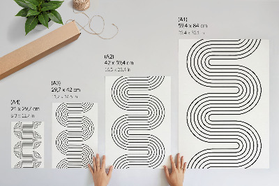 Plakatas Kontrastingos linijos, abstraktus raštas, modernumas