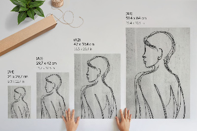 Plakatas svetainei Linijų subtilumas, modernumas, ramybė, pilkumas, elegancija