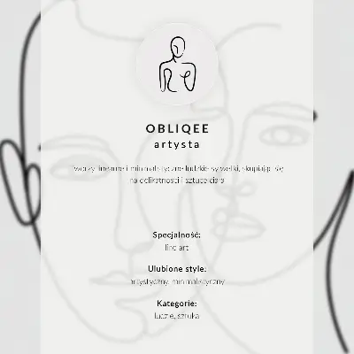 Plakatas minimalistinis modernus veido kontūro eskizas