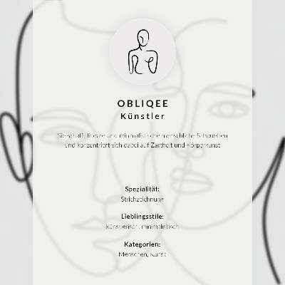 Plakatas Minimalistinis veido kontūro modernus eskizas