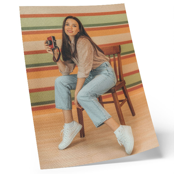 Sieninis plakatas Retro įkvėpimo teigiamos vibracijos horizontalios juostelės
