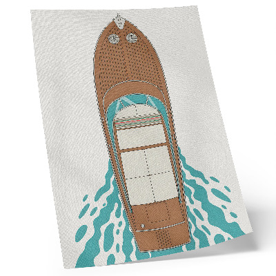 Plakatas svetainei Jachtos elegancija, linijos, simetrija, minimalizmas