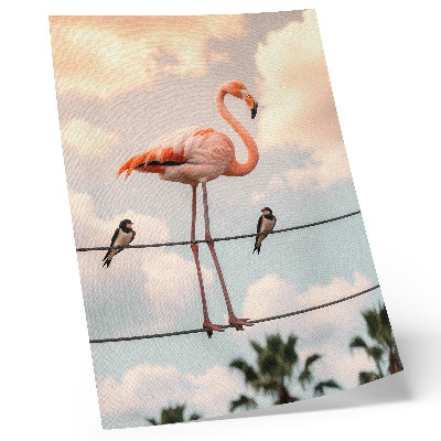 Plakatas svetainei Flamingo dangaus debesys natūraliai praryja