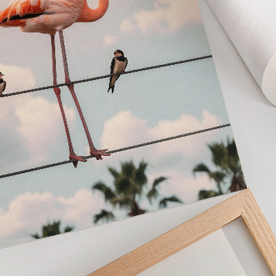 Plakatas svetainei Flamingo dangaus debesys natūraliai praryja