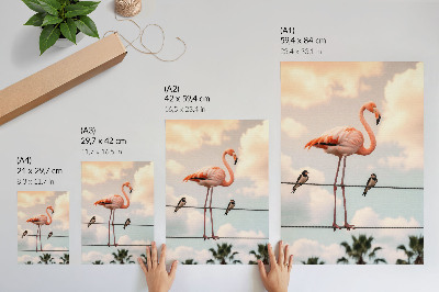 Plakatas svetainei Flamingo dangaus debesys natūraliai praryja