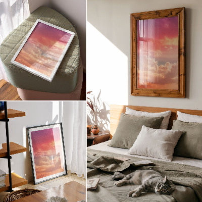 Plakatas svetainei Pasteliniai debesys, ramus saulėlydis