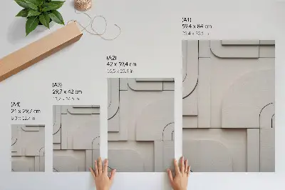 Plakatas moderni geometrinių formų kompozicija