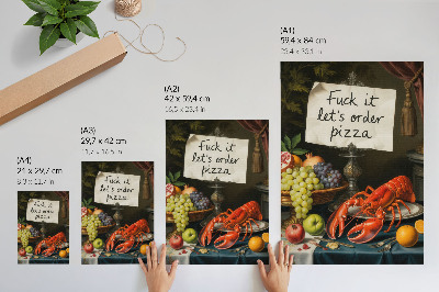 Plakatas svetainei Eklektiškų spalvų humoristinis omaro užrašas