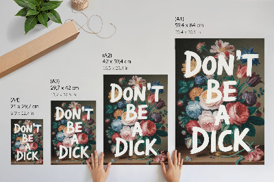 Plakatas svetainei Spalvingos gėlės su baltais užrašais efektyviai kontrastuoja