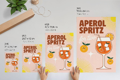 Sieninis plakatas Oranžinės geltonos spalvos besišypsantis vaisių užrašas