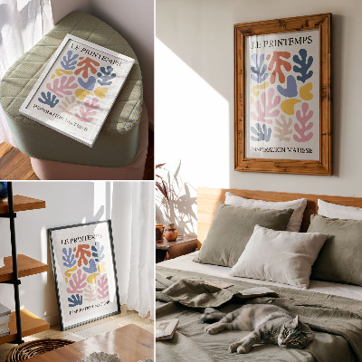 Plakatas Spalvinga abstrakcija su augalų formomis