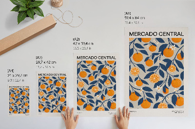 Plakatas svetainei Oranžinės pilkos spalvos fonas tamsiems lapams modernaus stiliaus
