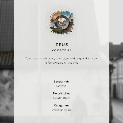 Plakatas Siaura gatvelė, daugiabučiai, bokštas, mėlynas paltas