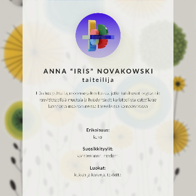 Plakatas Spalvingos geometrinės gėlės šviesiame fone