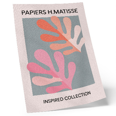Dekoratyvinis plakatas Matisse'o įkvėpti spalvingi geometriniai lapai