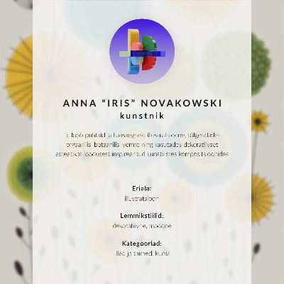 Plakatas Baltos gėlės, rožiniai užrašai, žalias kontrastas