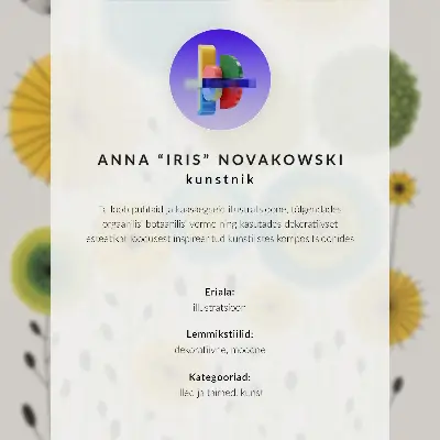 Plakatas baltos gėlės su rožiniais užrašais ir žaliu kontrastu