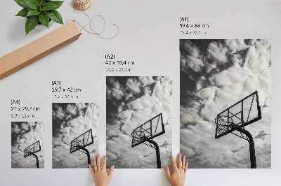 Plakatas Kontrastingas dangus, debesys, miesto gyvenimas