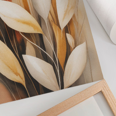Dekoratyvinis plakatas Elegantiški lapai, paprastumas ir spalvų harmonija