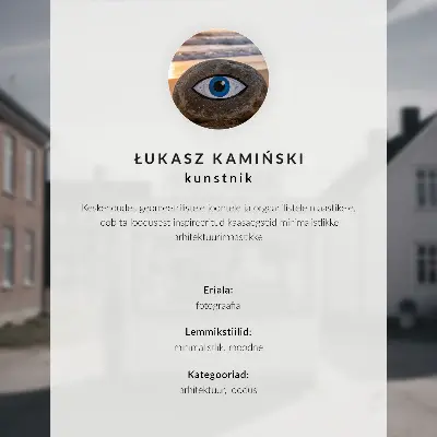 Dekoratyvinis plakatas medinis kioskas šviesiuose pastatuose su idilišku vaizdu