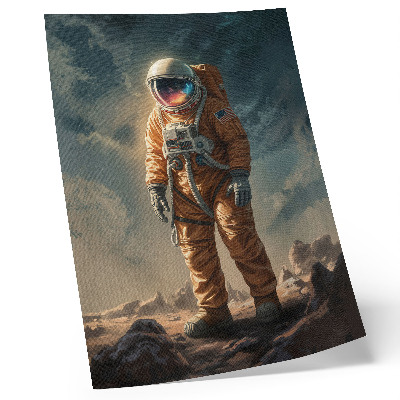 Dekoratyvinis plakatas Astronautas svetimoje planetoje, naktinis dangus