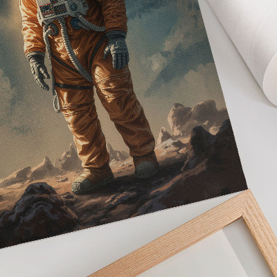 Dekoratyvinis plakatas Astronautas svetimoje planetoje, naktinis dangus