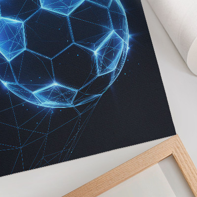 Sieninis plakatas Skaitmeninio rutulio geometrinės linijos ir šviesos
