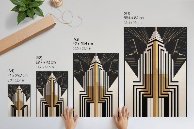 Plakatas svetainei Architektūrinės linijos, elegantiški auksiniai akcentai