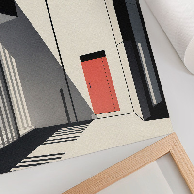 Dekoratyvinis plakatas Minimalistinės geometrinės architektūros kontrastas