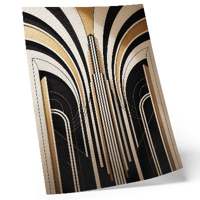 Sieninis plakatas Modernios arkos, elegancija, Art Deco, kontrastas
