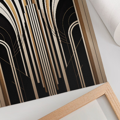Sieninis plakatas Modernios arkos, elegancija, Art Deco, kontrastas