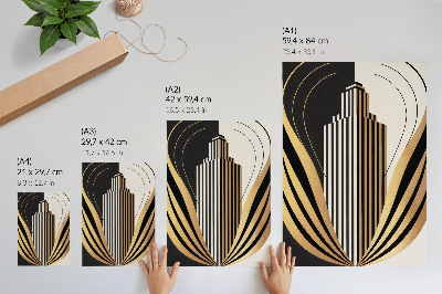 Plakatas svetainei Architektūros linijos kontrastuoja su elegancija ir modernumu