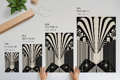 Plakatas Ryškūs geometrinių formų ir modernumo kontrastai